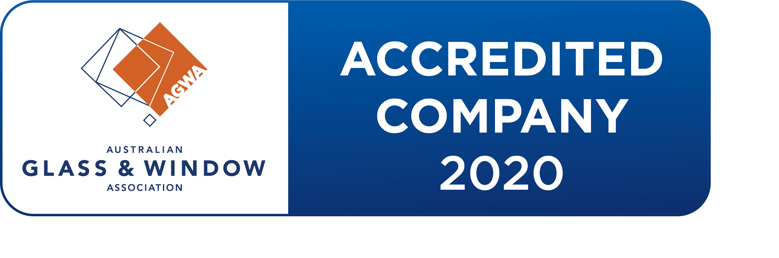 ACCREDITED COMPANY 2020 Logo Black Prestige Sliding Door