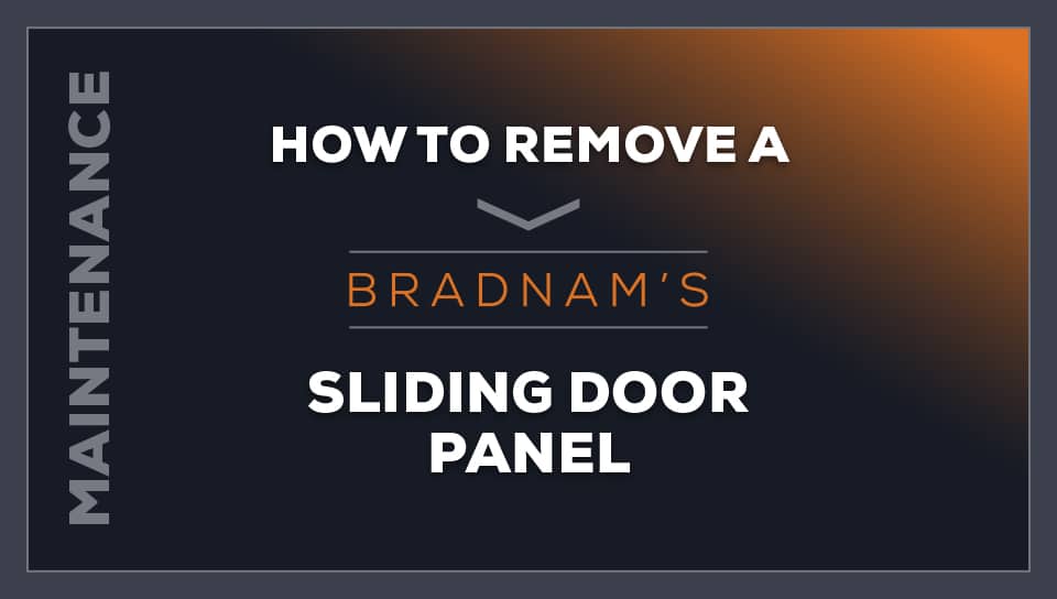 How To Remove a Sliding Door Panel