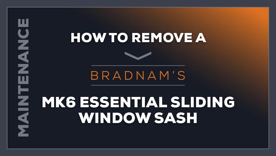 How To Remove a MK6 Sliding Window Sash