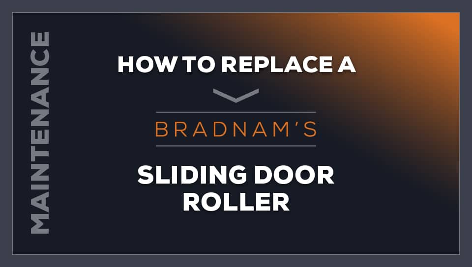 How To Replace a Sliding Door Roller