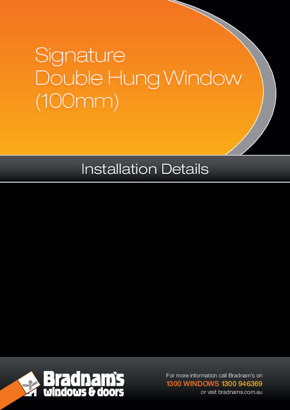100mm Double Hung Window